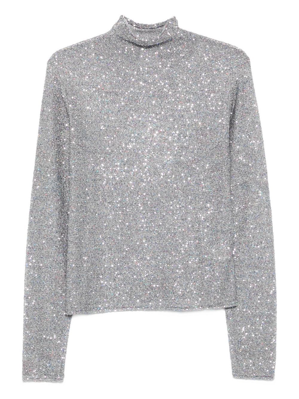 Alysi Turtle-neck Sweater In Gray