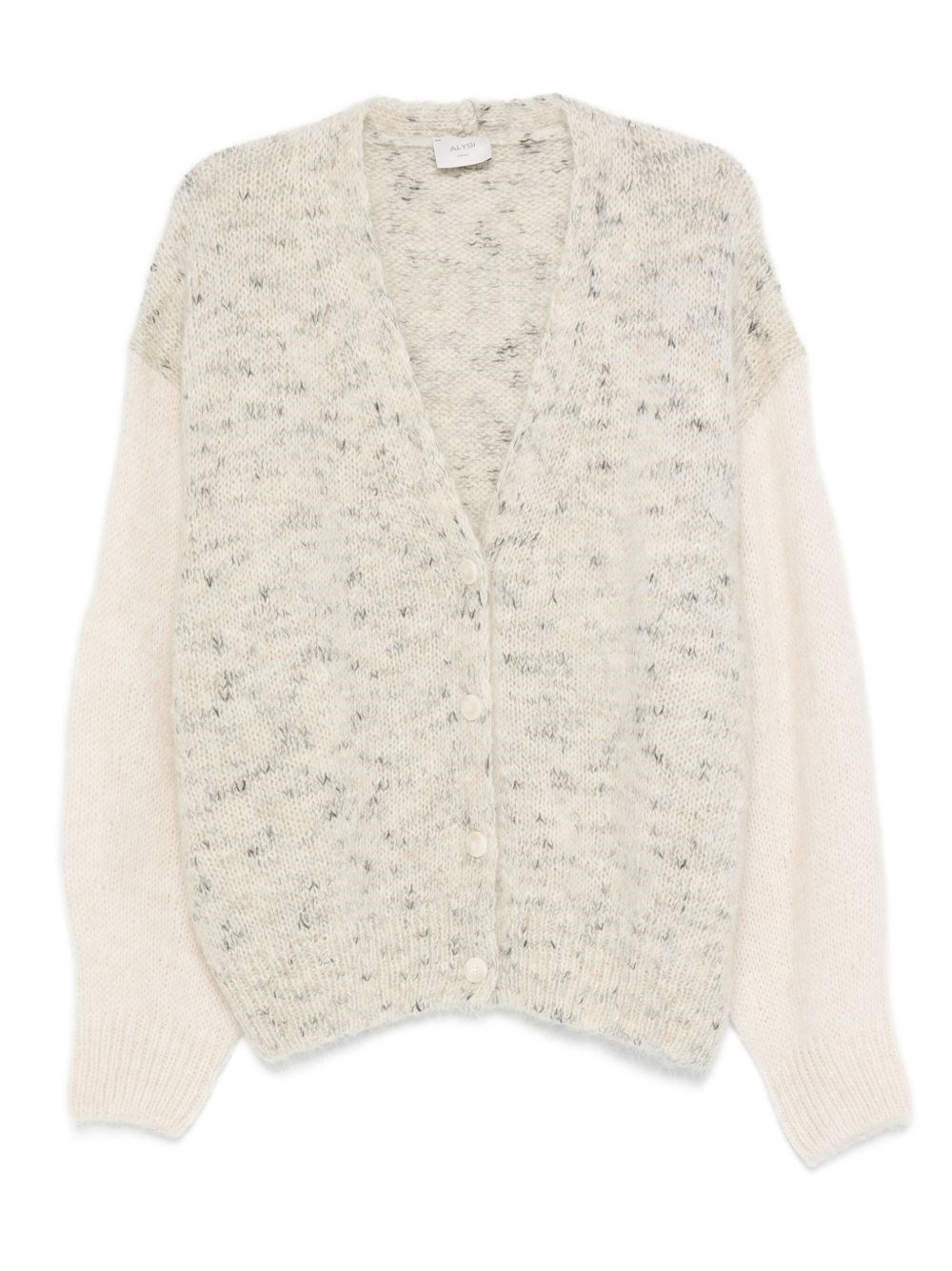 Alysi Button-front Cardigan In Neutral