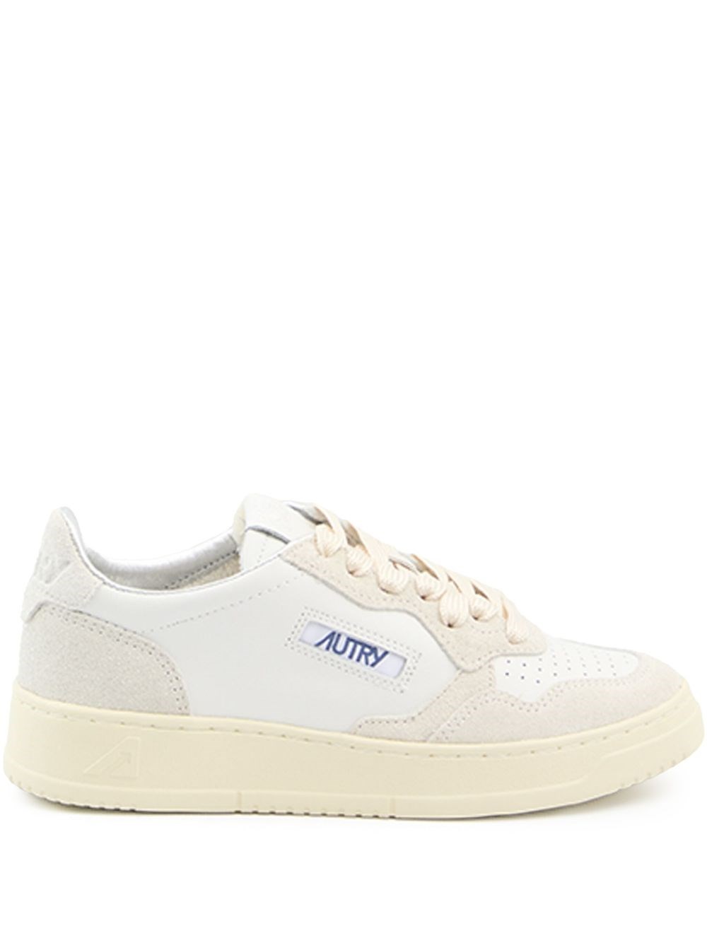 Autry Medalist Sneakers In Leather With Suede Inserts In Gray