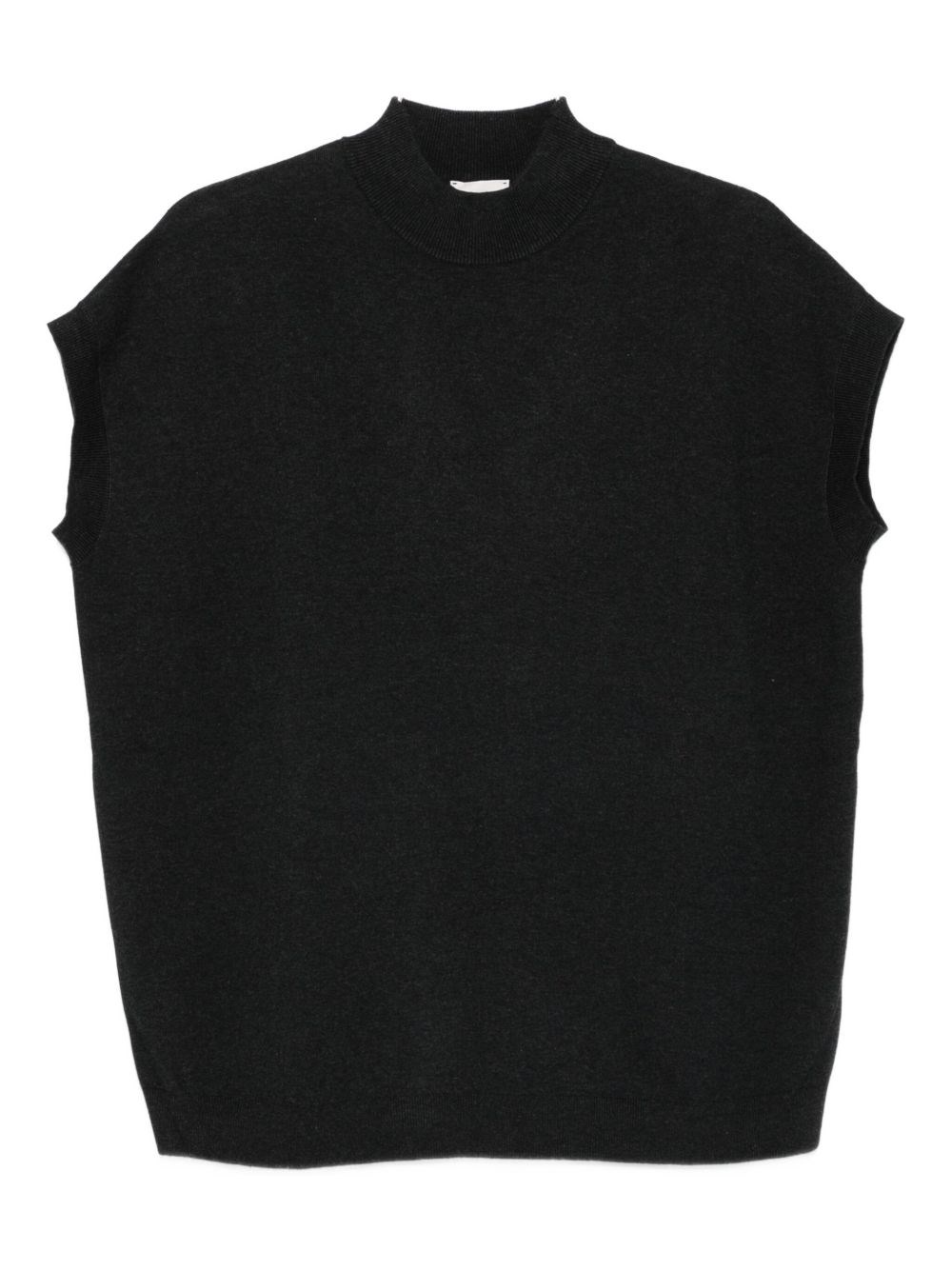 Alysi Cotton Blend Vest In Gray