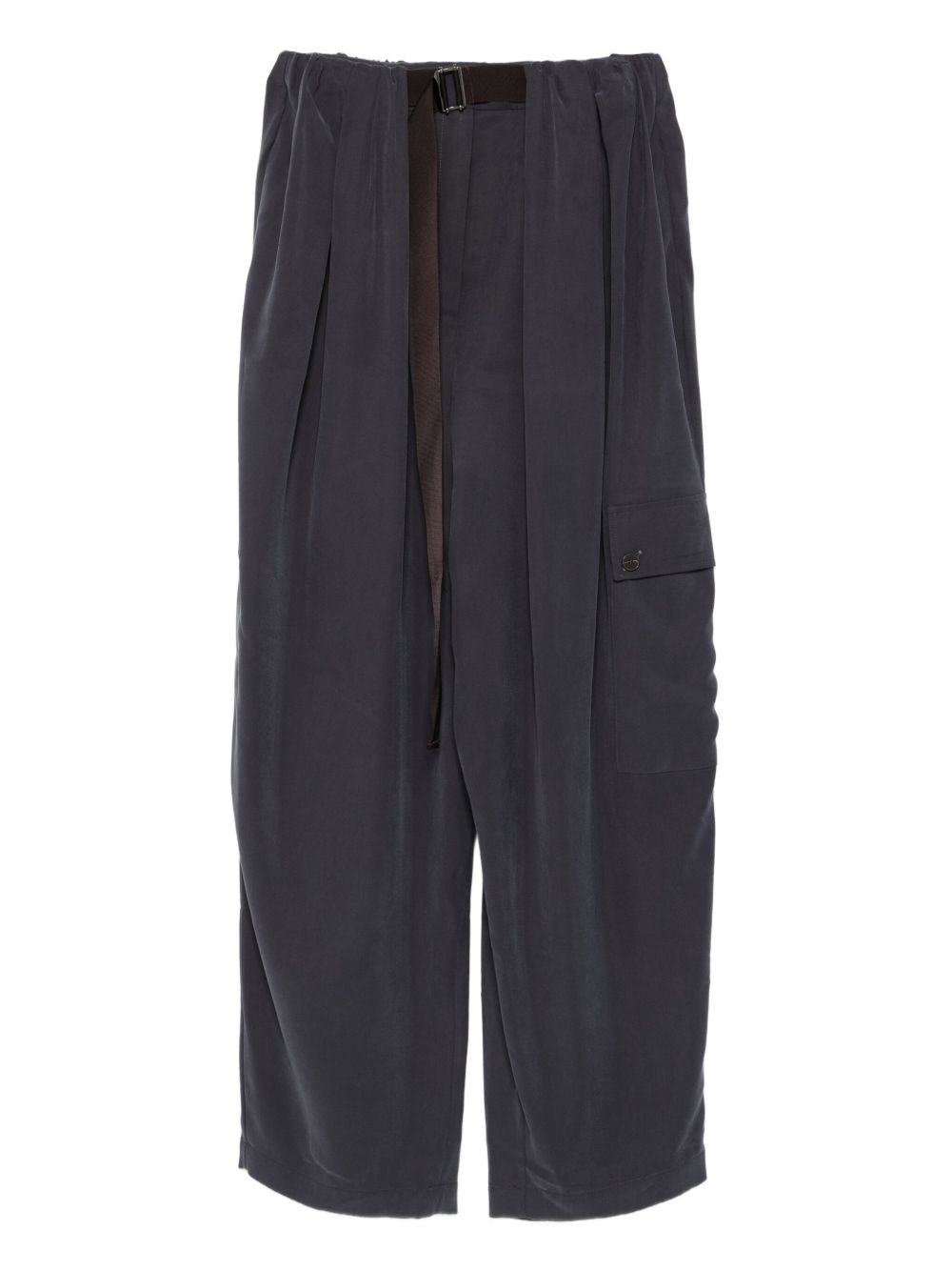 Alysi Pleated Detail Track Pants In Blue