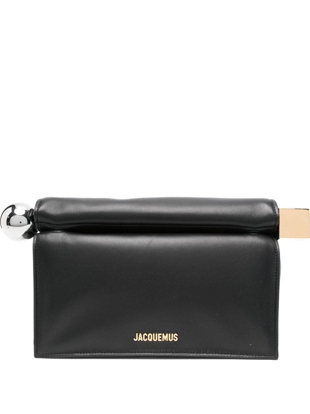 Jacquemus La Pochette Rond Carré Clutch In Black