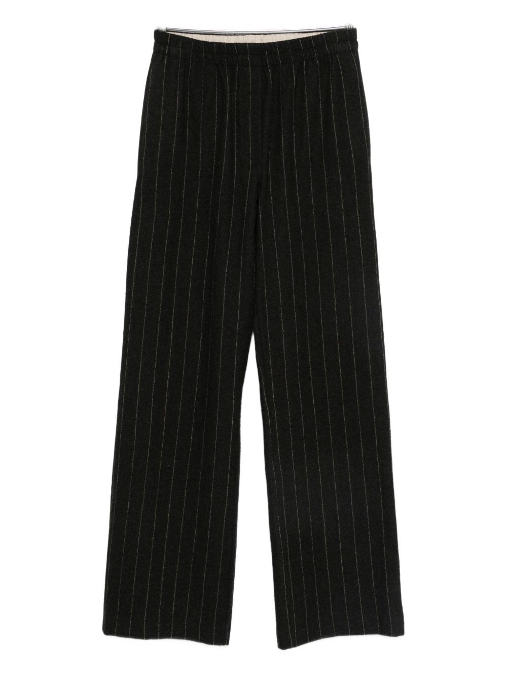 Alysi Wide-leg Wool Trousers In Black