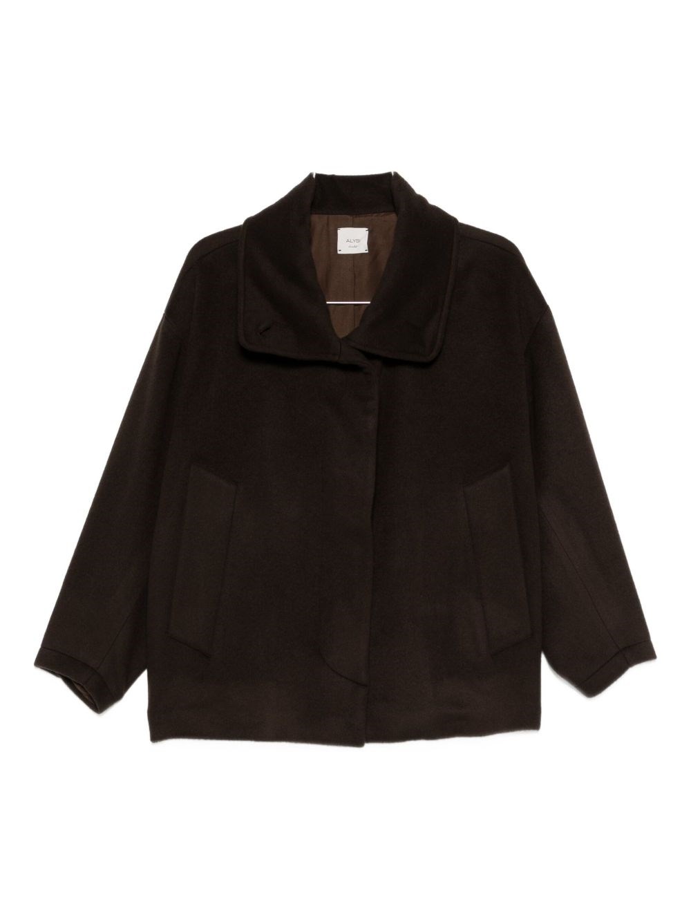 Alysi Lapel Casual Jacket In Brown