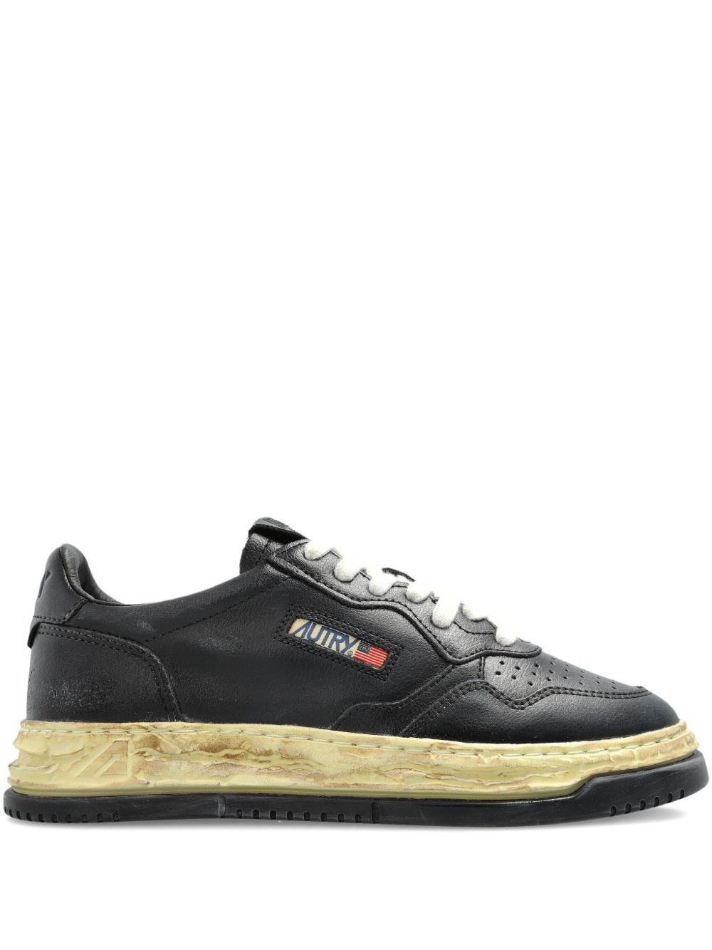Autry X Maison Mihara Yasuhiro Medialist Low Super Vintage Sneakers In Black