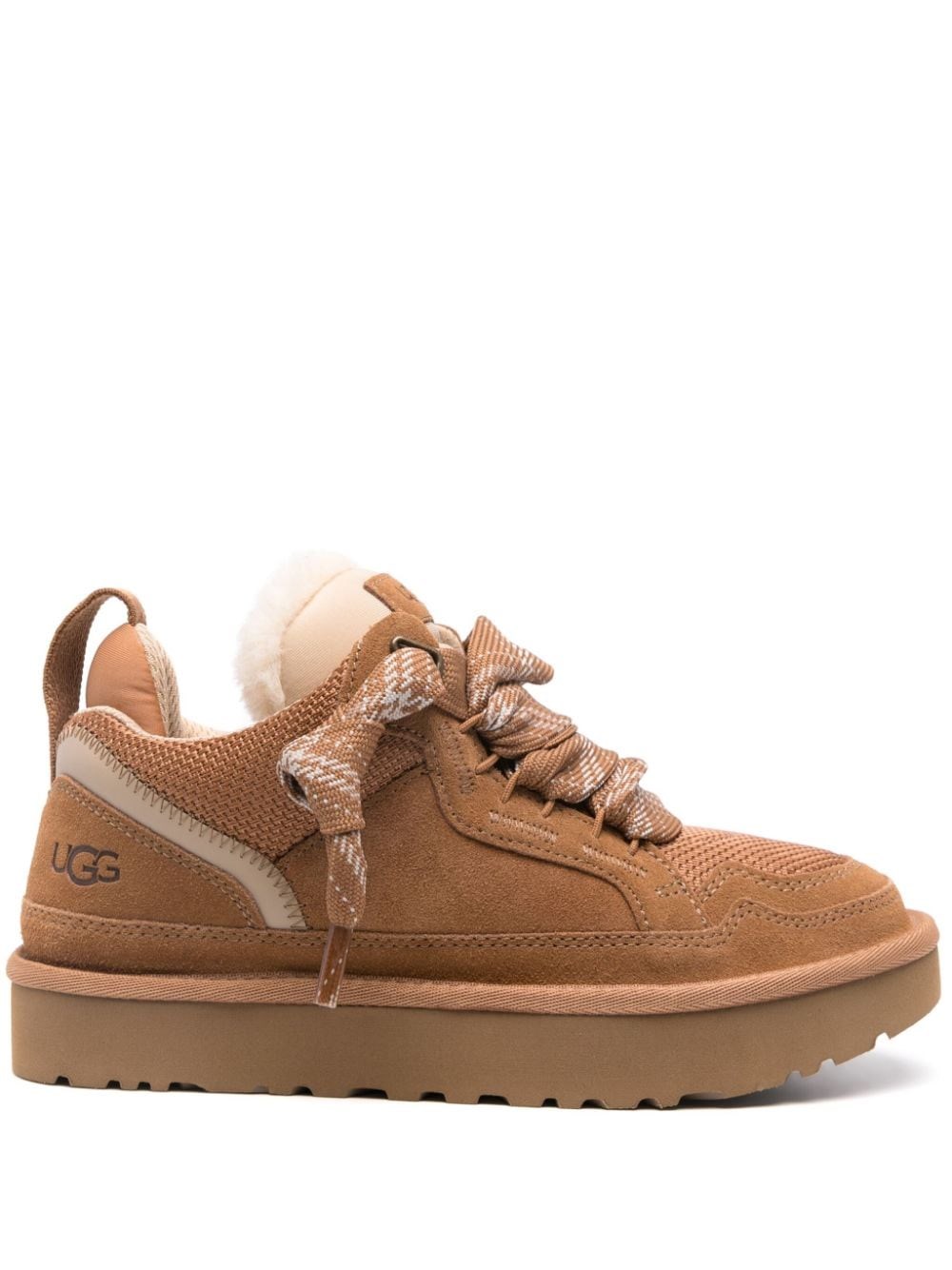 Ugg Stylish Boot-style Sneakers With Plush Lining In Brown