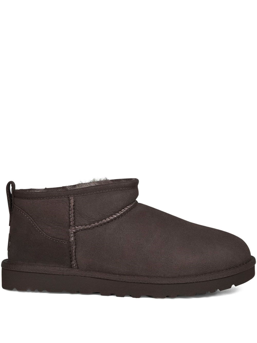 Ugg Dusted Cocoa Classic Ultra Mini Ankle Boots In Blue
