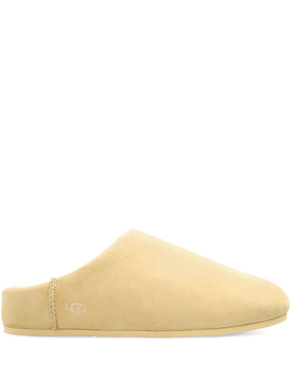Ugg Elea Slip-on Cream Leather Slippers In Yellow