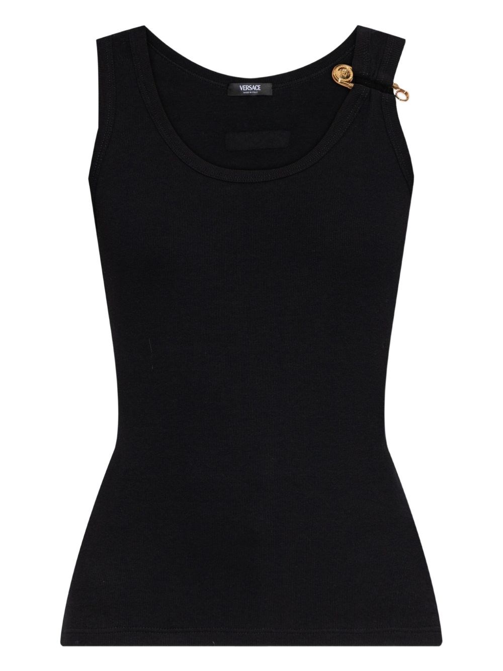 Versace Logo Cotton Tank Top - Versace - Modalova