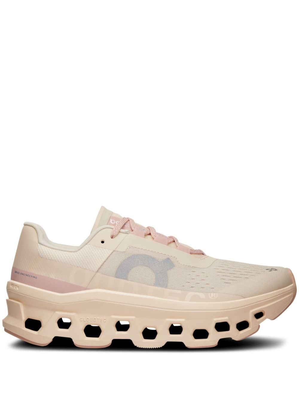 On Cloudmster Panelled Mesh Sneakers In Pink