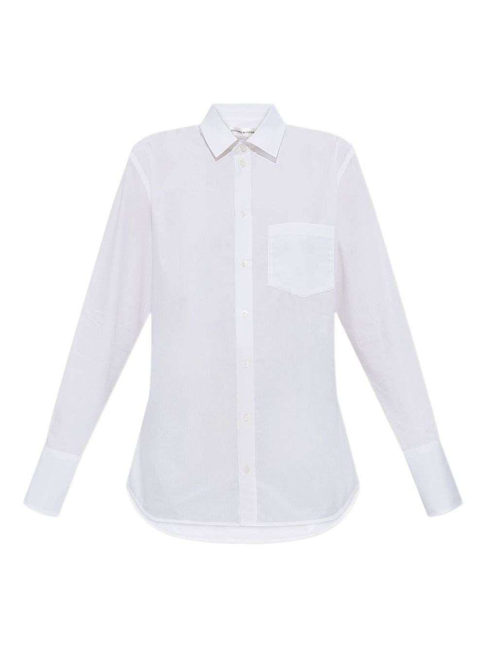 Victoria Beckham White Cotton Shirt With Back Detail In White