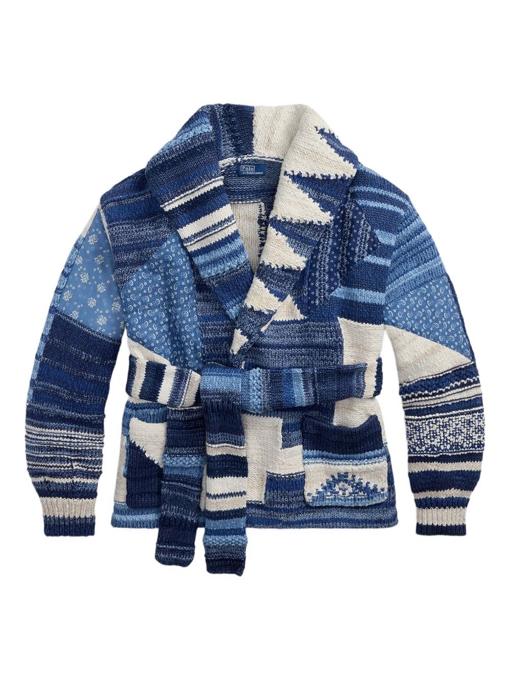 Polo Ralph Lauren Cotton Cardigan With Print In Blue