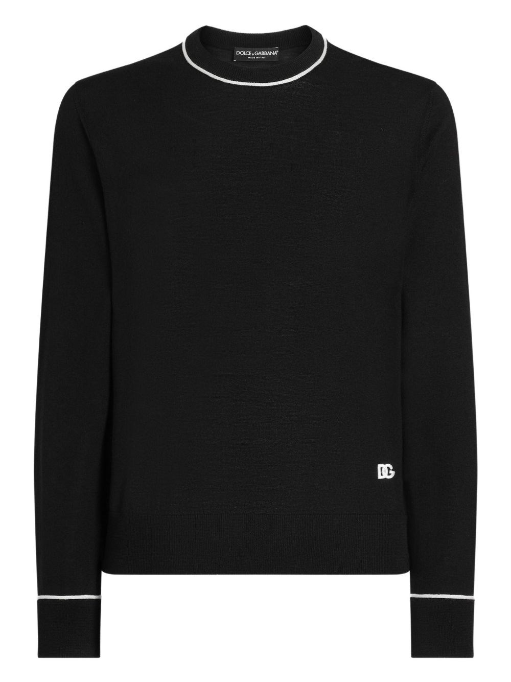 Wool Sweater With Logo - Dolce & Gabbana - Modalova