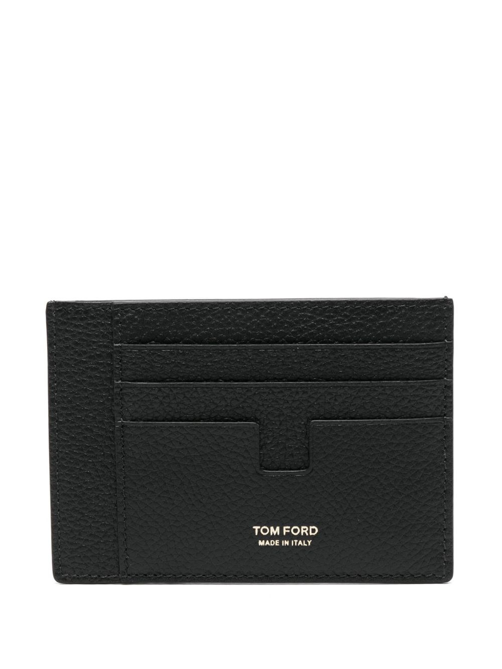 Tom Ford Leather Card Holder In Black