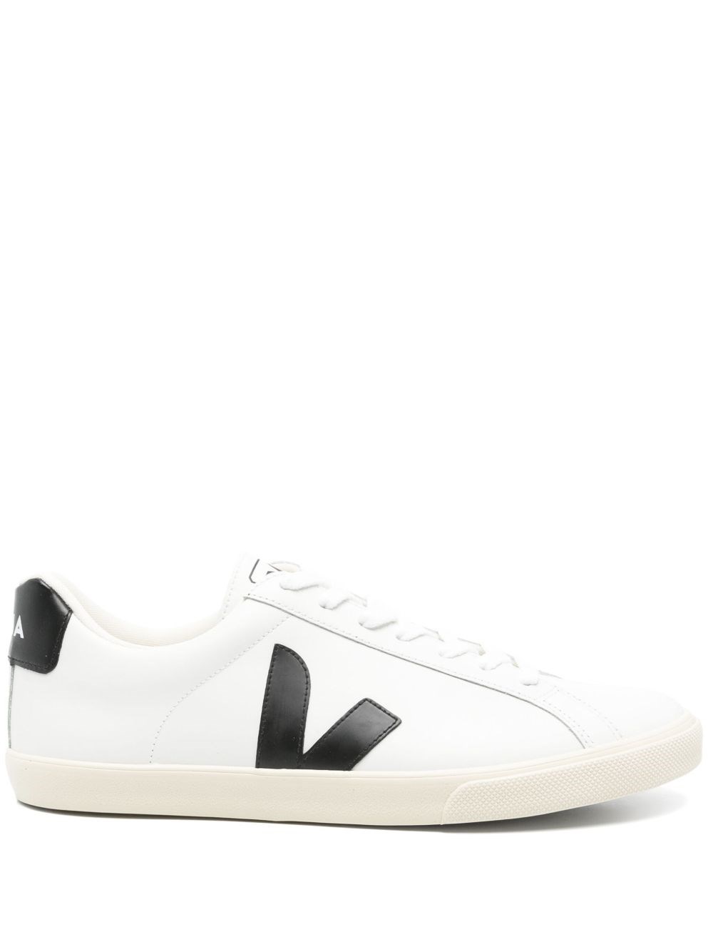 Veja Campo White And Black Low Top Sneakers In Vegan Leather Unisex In Yellow
