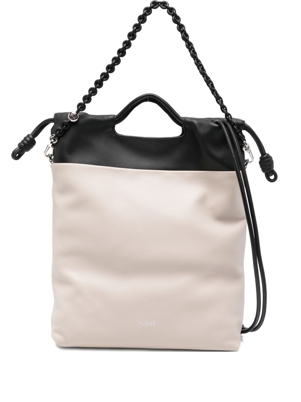 Loewe Flamenco Purse Leather Tote In Gray