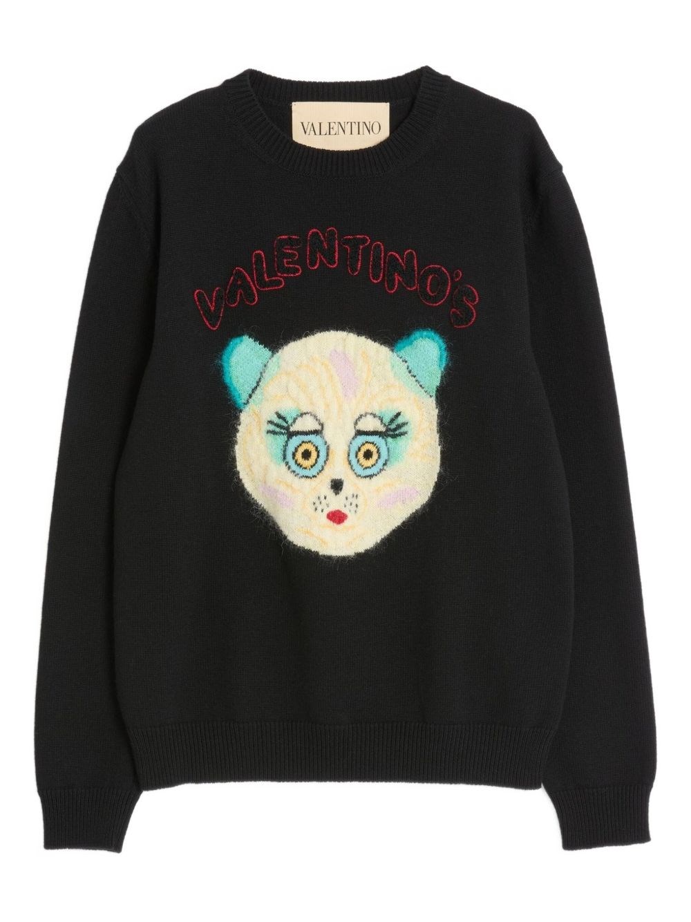 Valentino Garavani Sweater With Le Chat De La Maison Patch In Black
