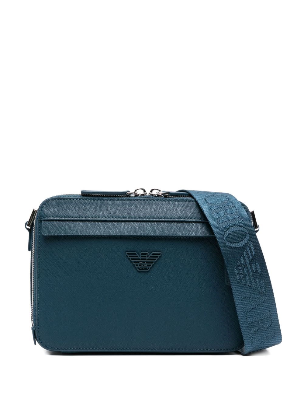 Emporio Armani Mini Camera Bag In Blue
