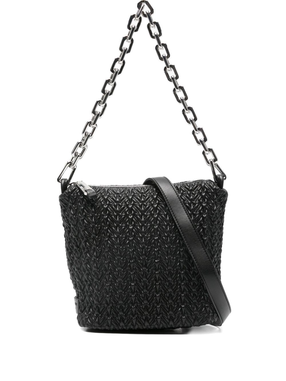 Emporio Armani Black Small Hobo Bag In Black