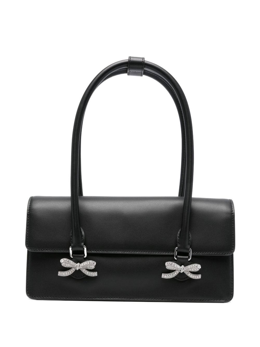 Self-portrait Self Portrait Soft Leather Shoulder Bag In Black