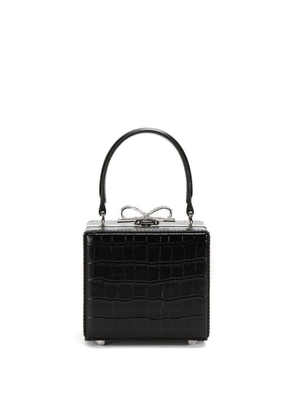 Self-portrait Self Portrait Micro Leather Handbag In Black