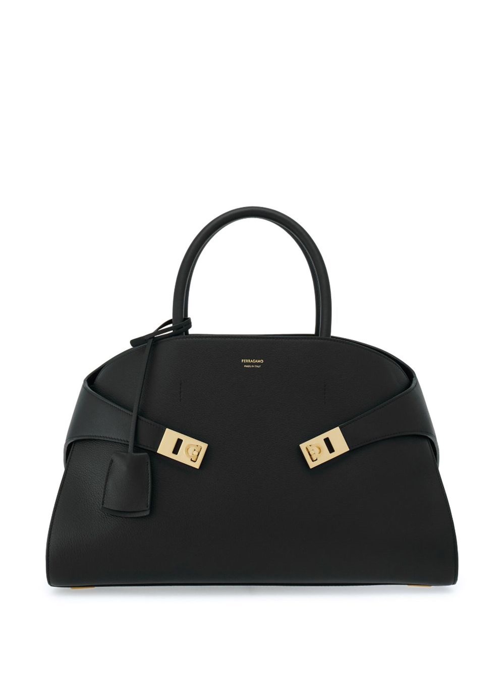 Hug Medium Leather Tote Bag - Ferragamo - Modalova