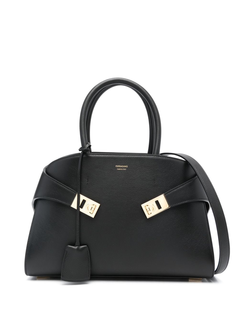 Hug Small Leahter Tote Bag - Ferragamo - Modalova