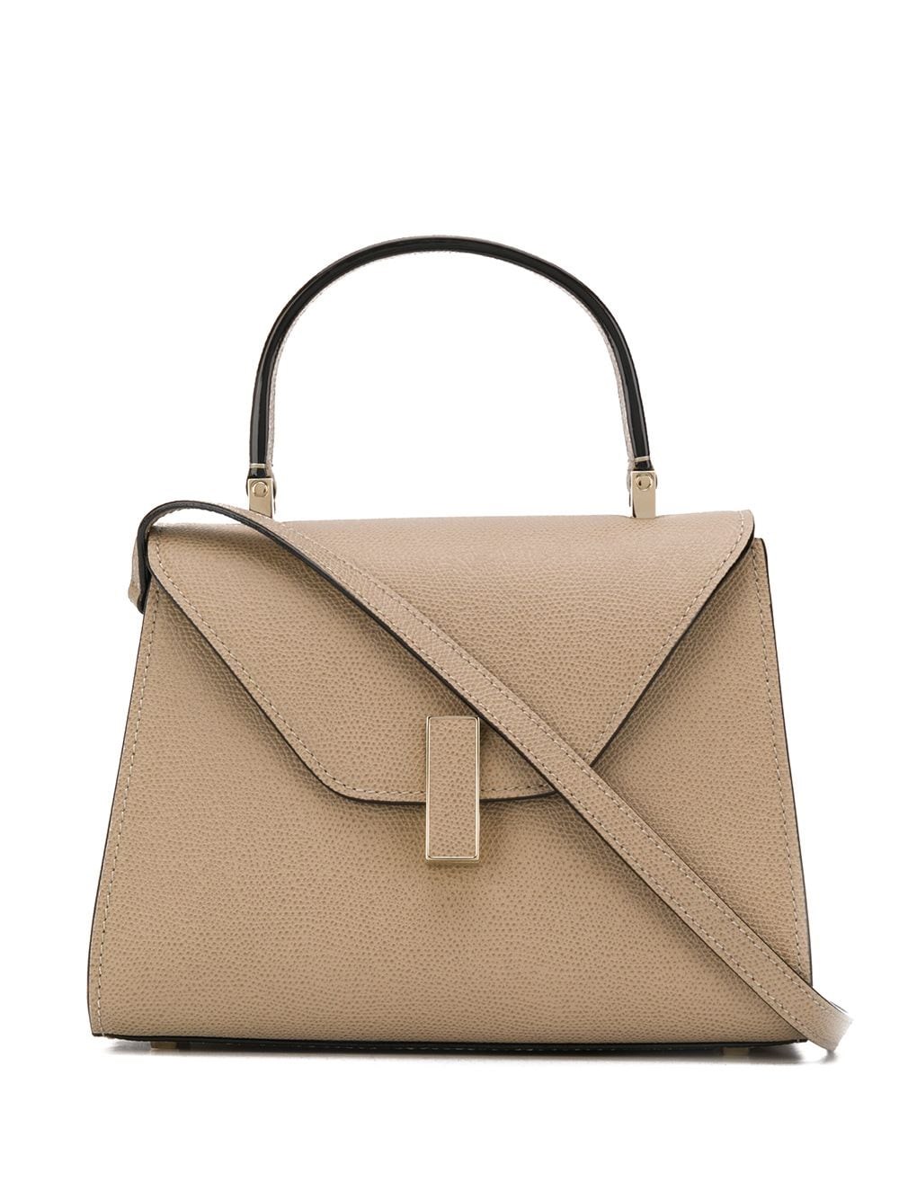 Valextra Iside Mini Leather Handbag In Gray
