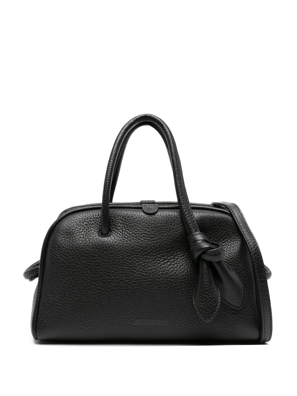 Jacquemus Le Petit Turismo Leather Top Handle Bag In Black