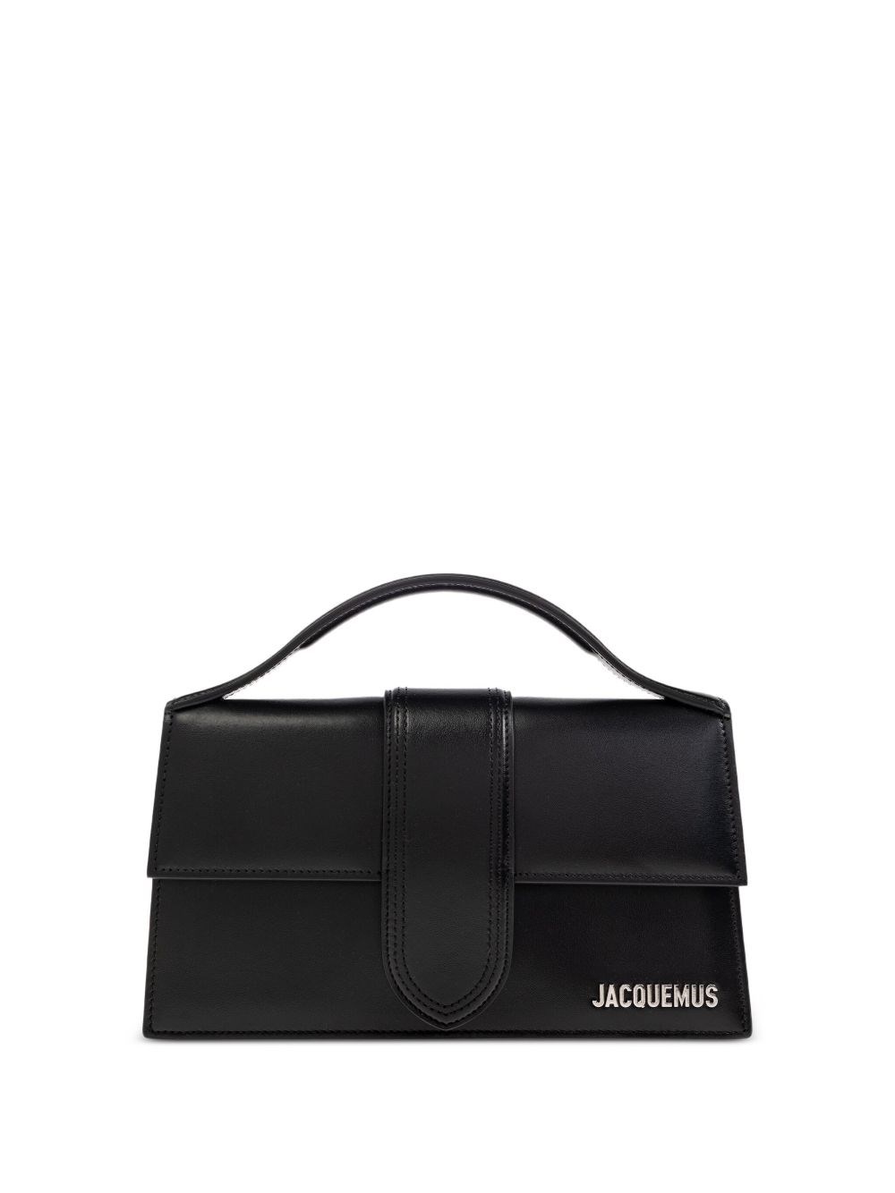 Jacquemus The Big Bambino Top-handle Leather Bag In Black