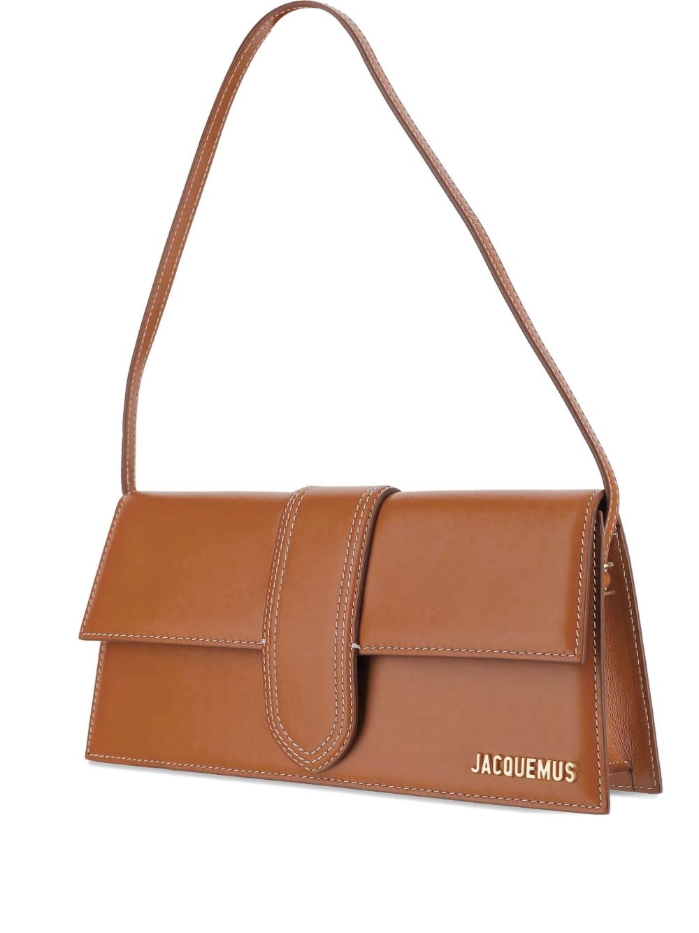 Jacquemus Long Rectangular Shoulder Bag With Adjustable Strap In Brown