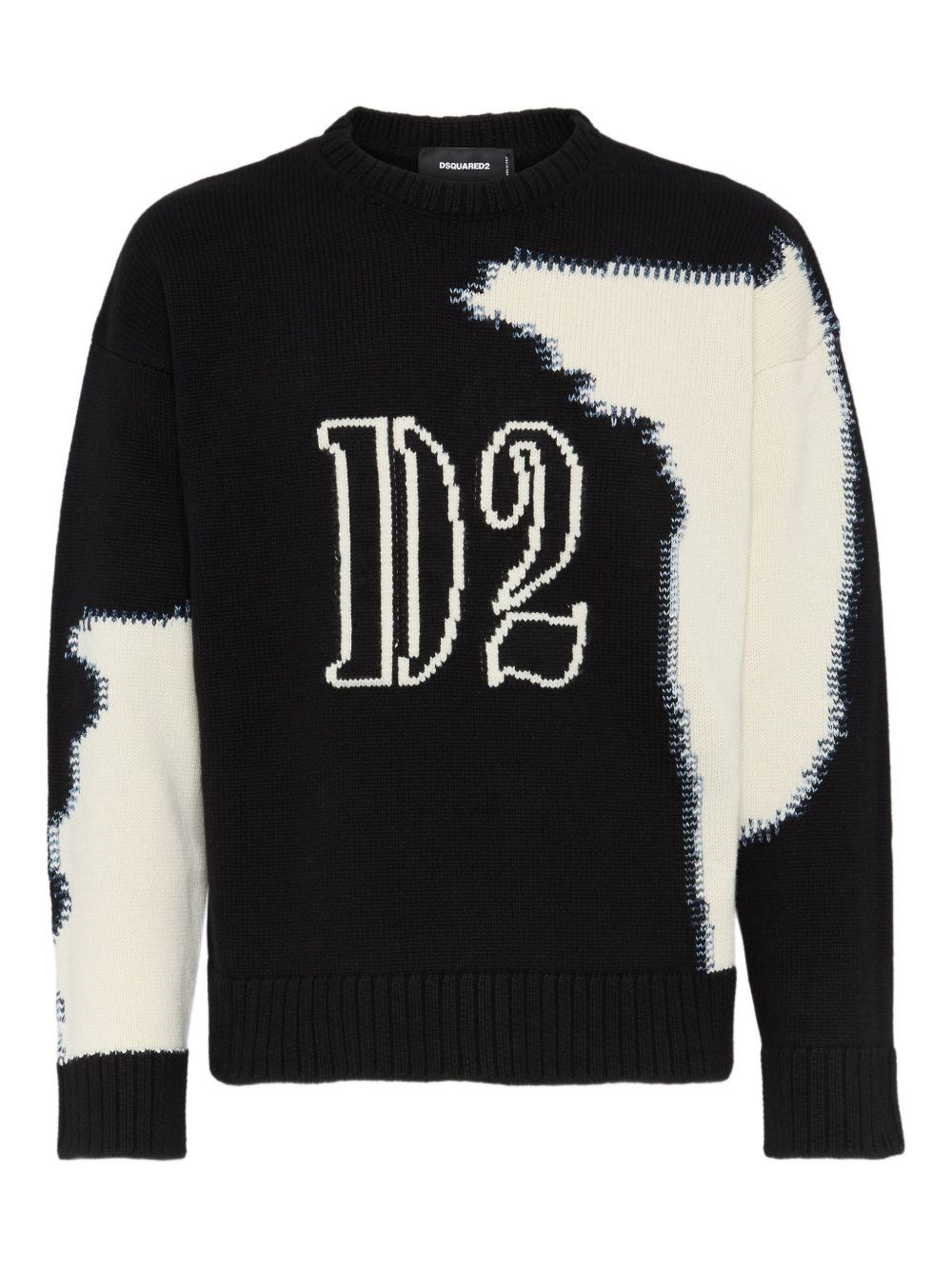Dsquared2 Sweater With Intarsia Pattern In Multi