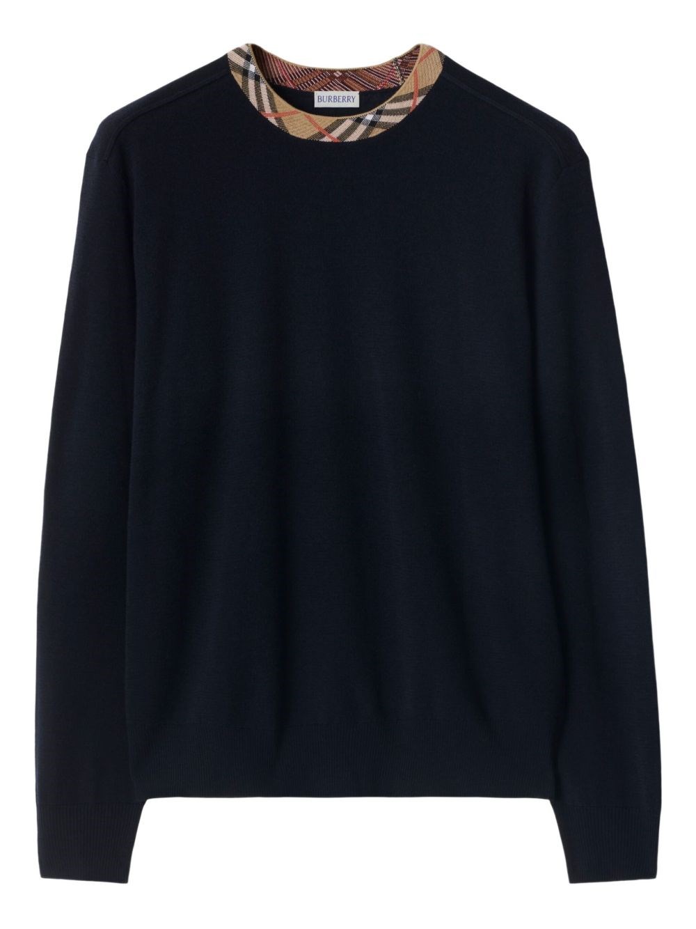 Row Neck Sweather With Logo - Burberry - Modalova