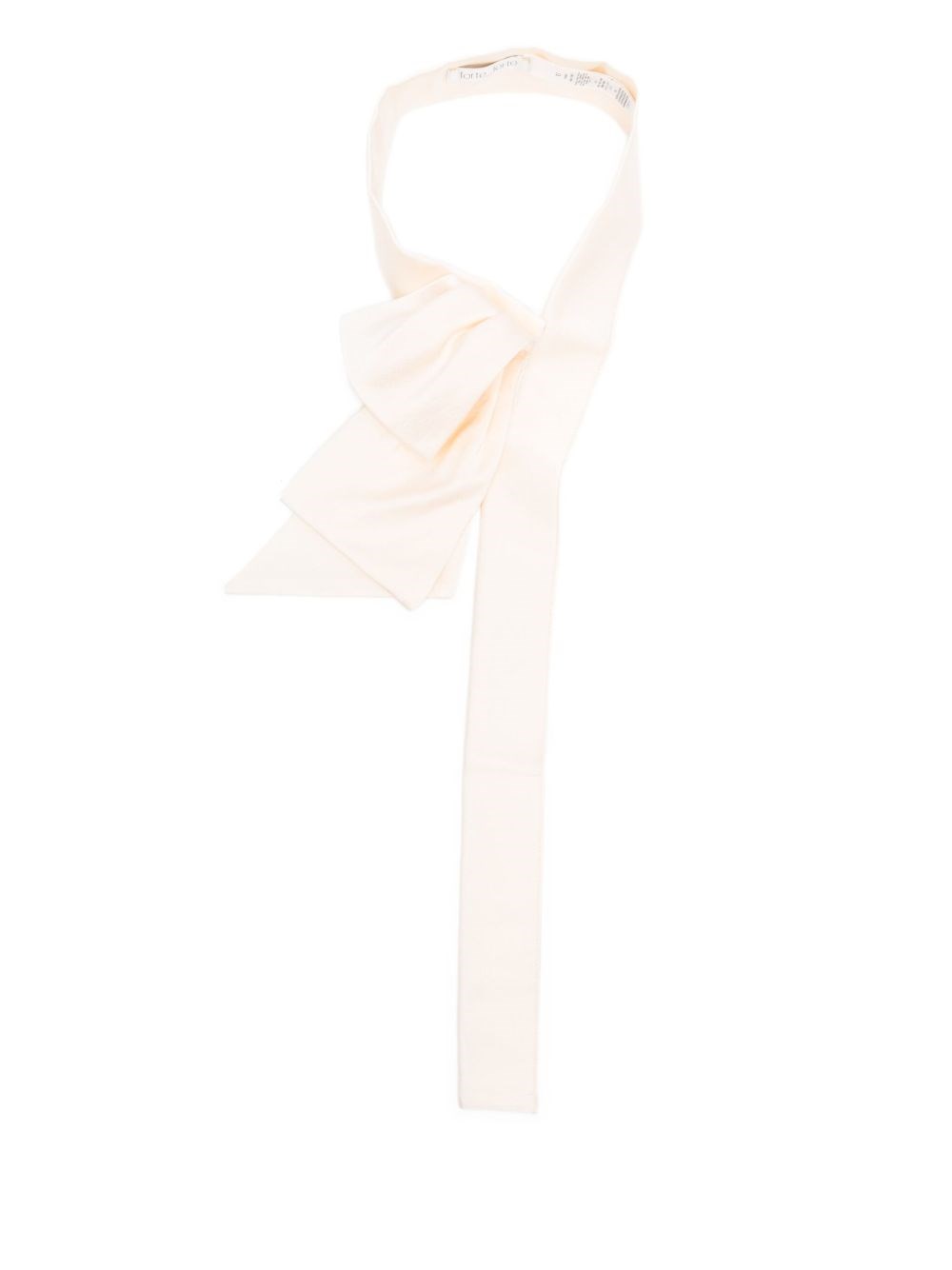 Forte Forte Satin Silk Bow Tie In Sand