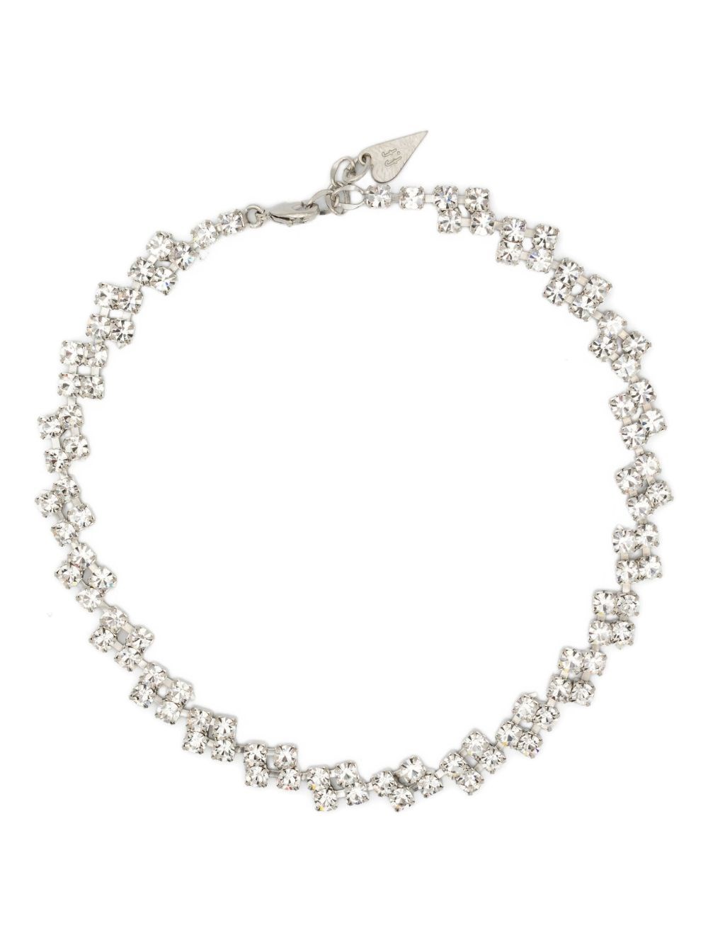 Forte Forte Chain Necklace Featuring Rectangular Crystals In Silver