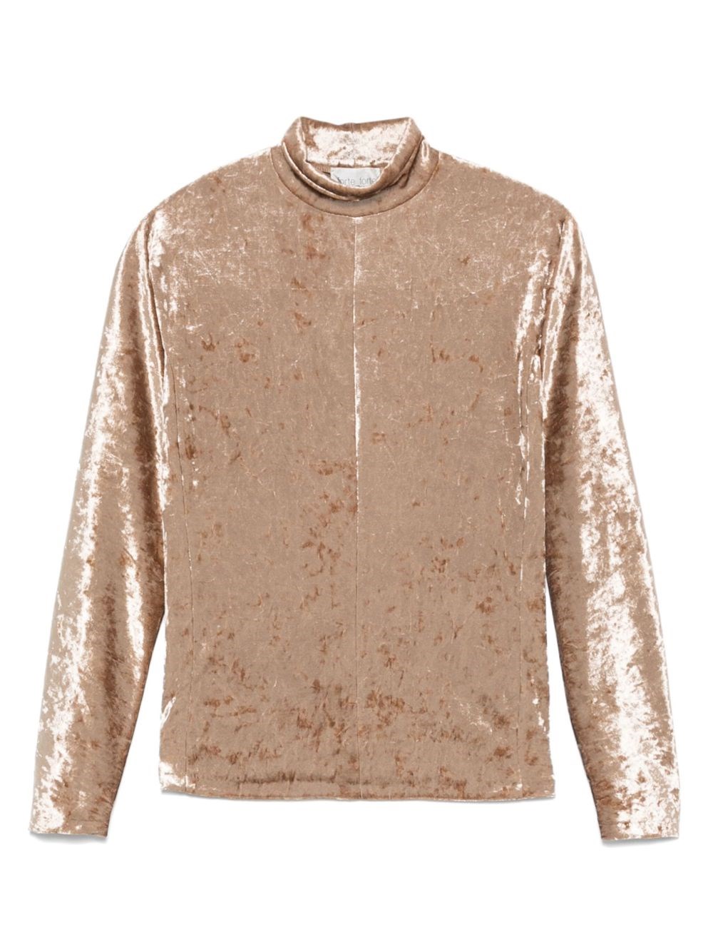 Forte Forte Women Velvet Turtle-neck Sweater In Sand