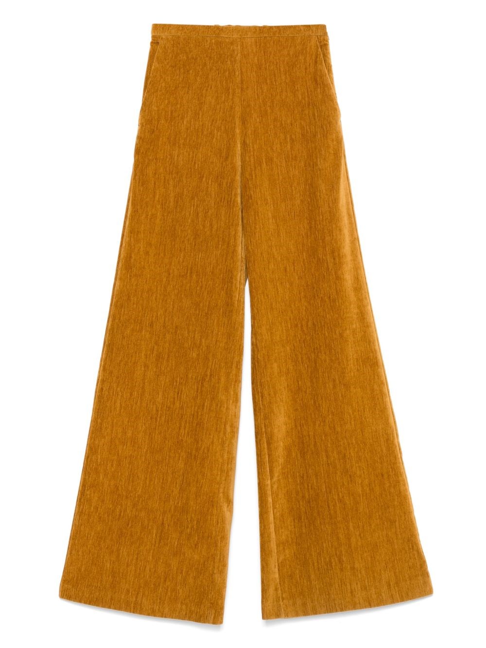 Forte Forte Women Velvet High-waisted Trousers In Brown