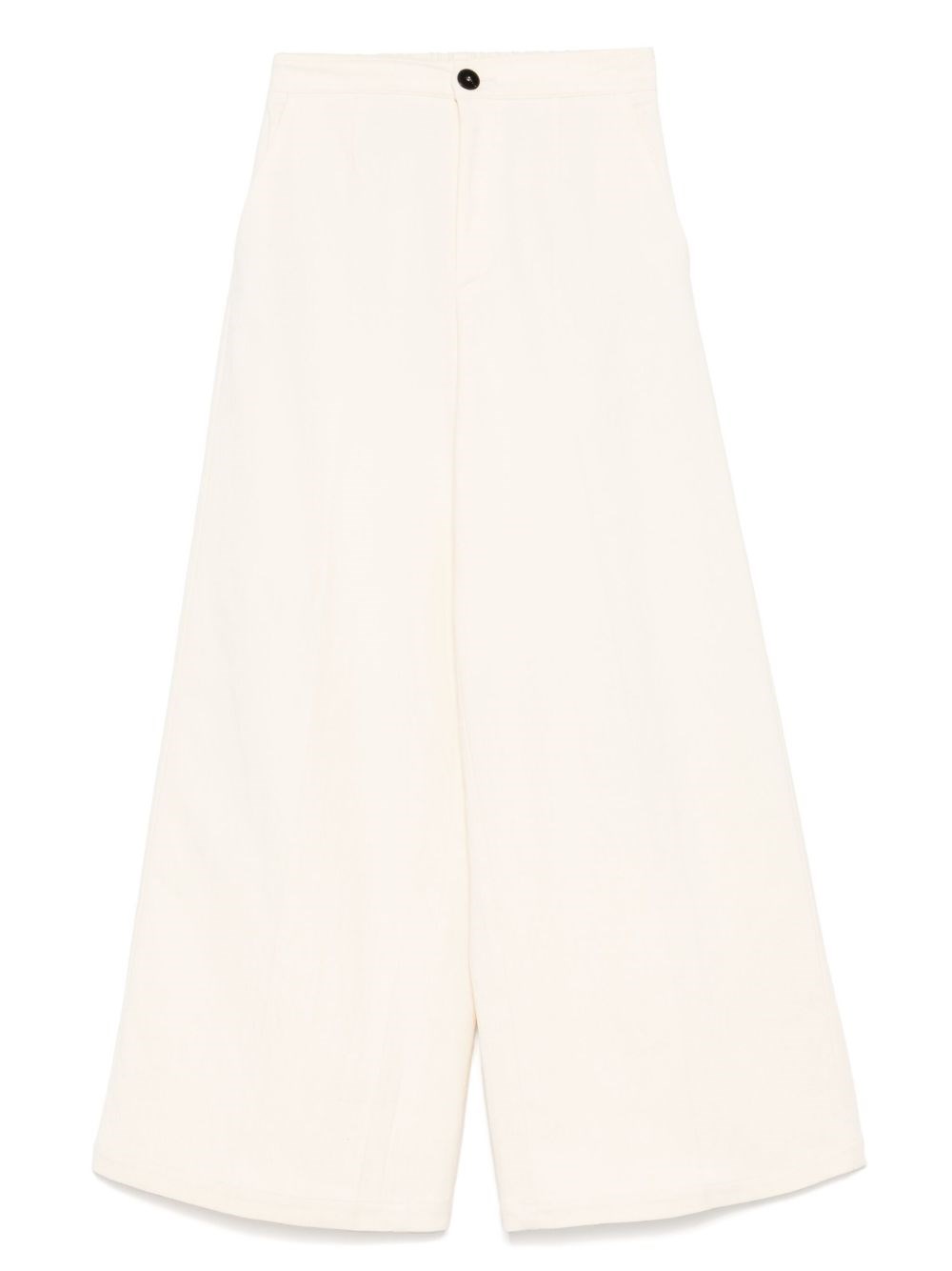 Forte Forte High-waisted Cropped Wide-leg Trousers In Sand