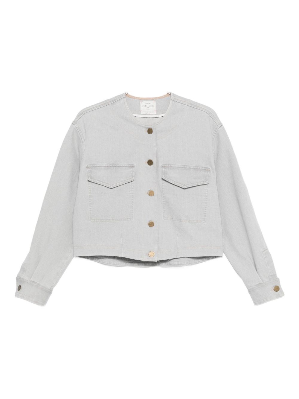 Forte Forte Grey Denim Cotton Overshirt In Gray
