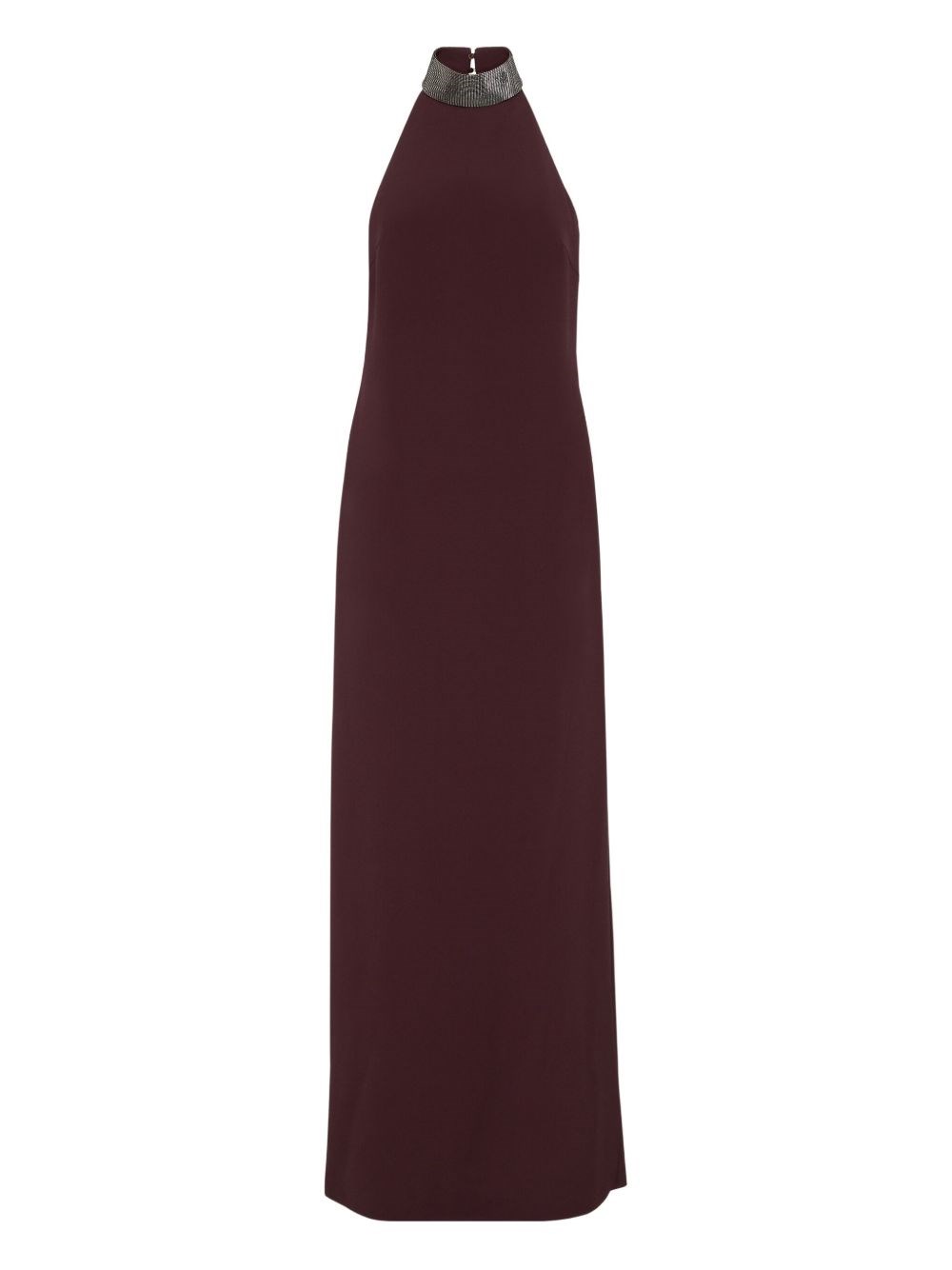 Brunello Cucinelli Silk Blend Maxi Dress In Red