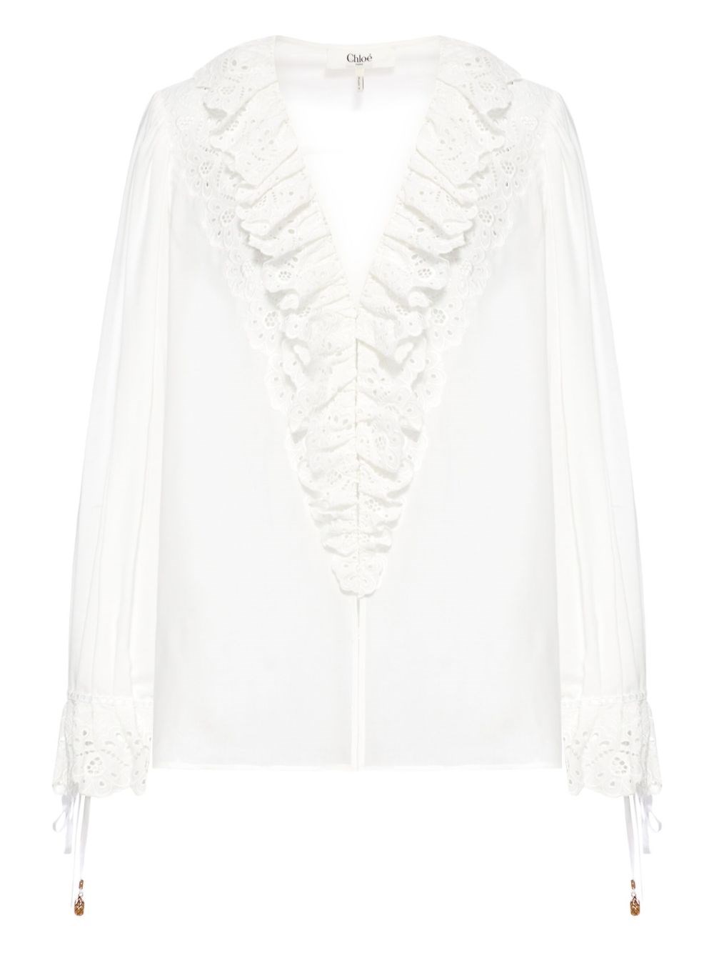 Chloé Chloè Cotton Voile Top In White