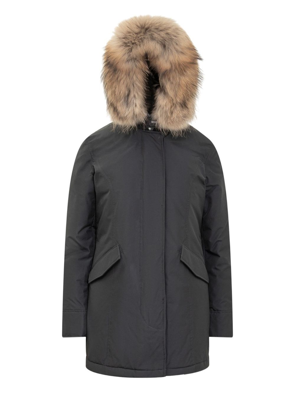 Woolrich Arctic Raccoon Parka In Blue