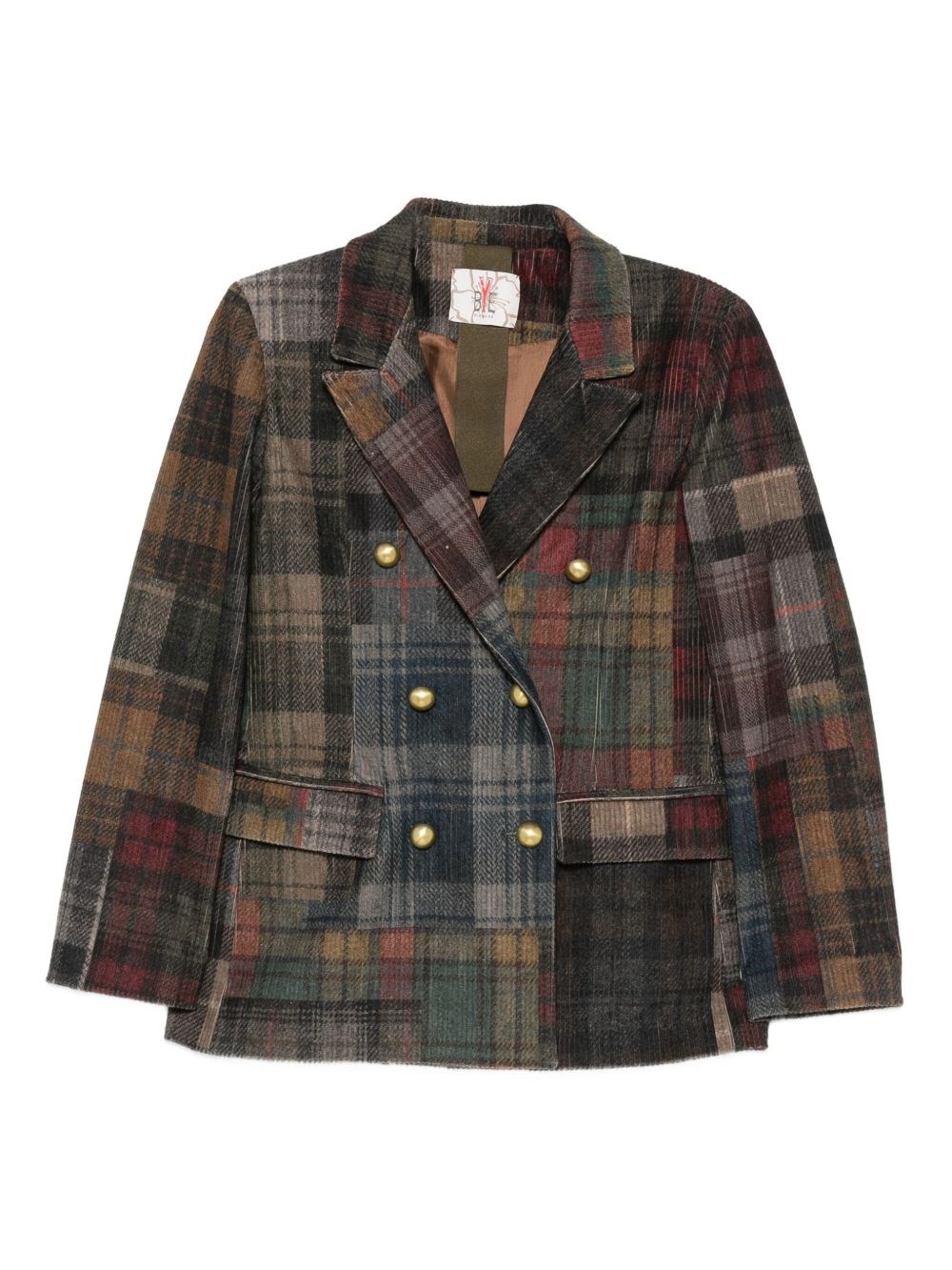 Bye Patchwork Design Double-breasted Jacket In Multi