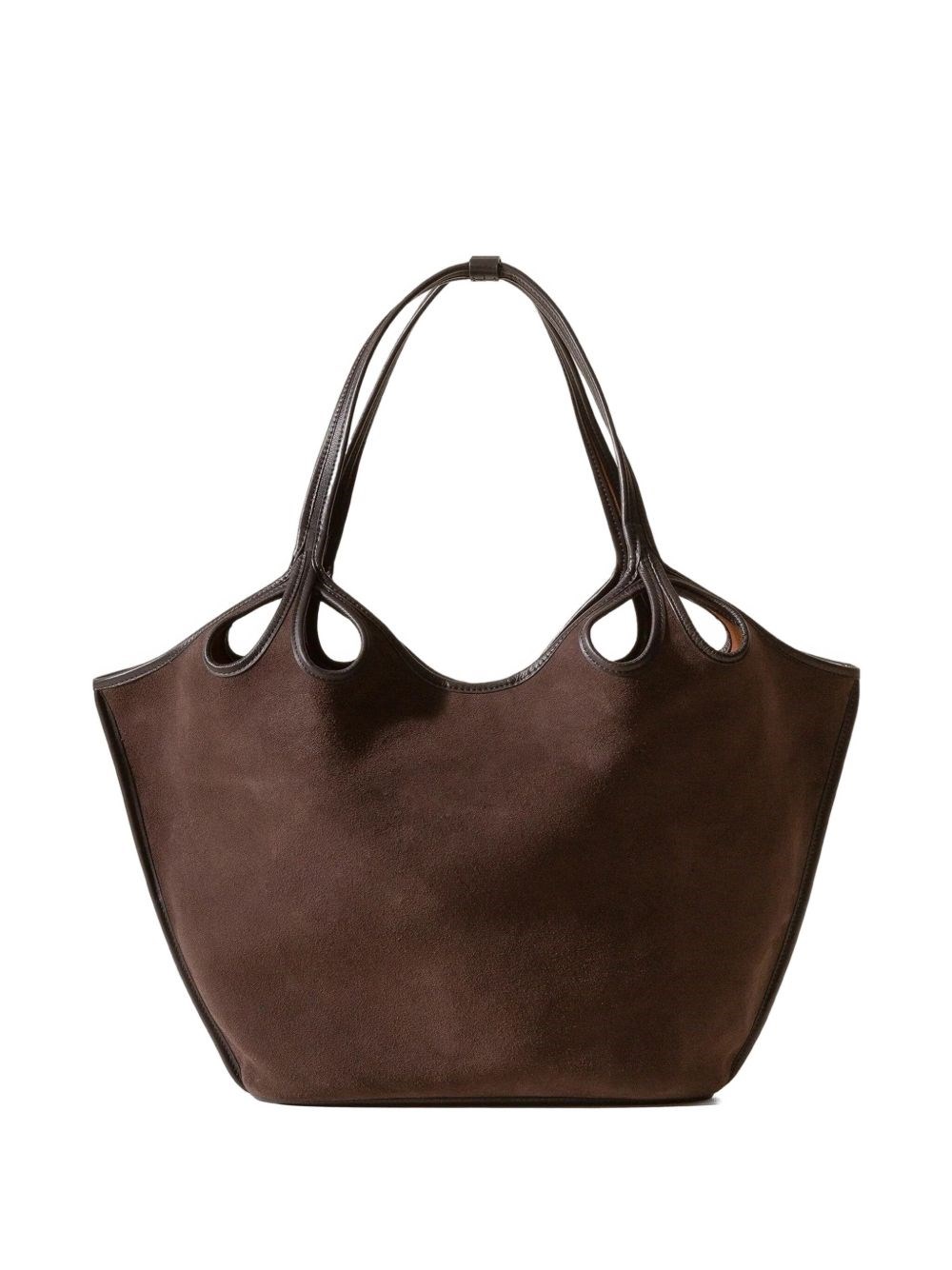 Hereu Escala Suede Leather Tote Bag In Brown