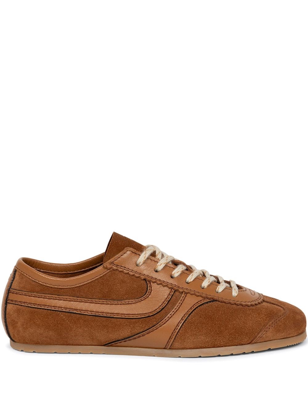 Dries Van Noten Capsule Leather Sneakers In Brown