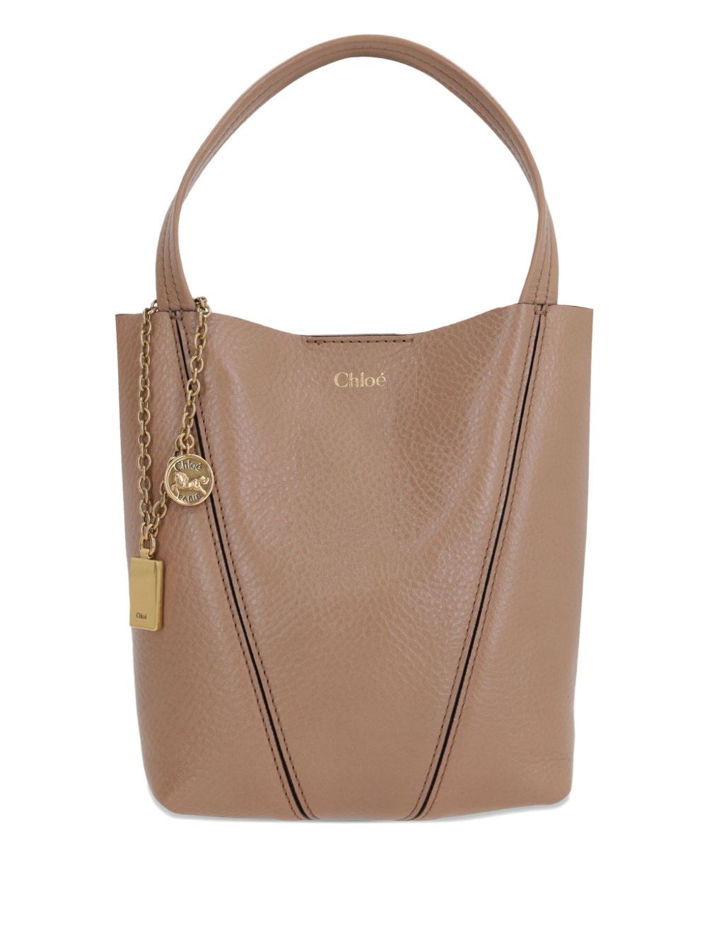 Chloé Chloè Spin Small Leather Tote Bag In Pink