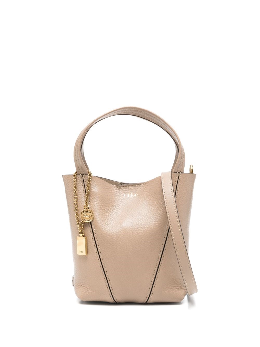 Chloé Chloè Spin Small Leather Tote Bag In Pink
