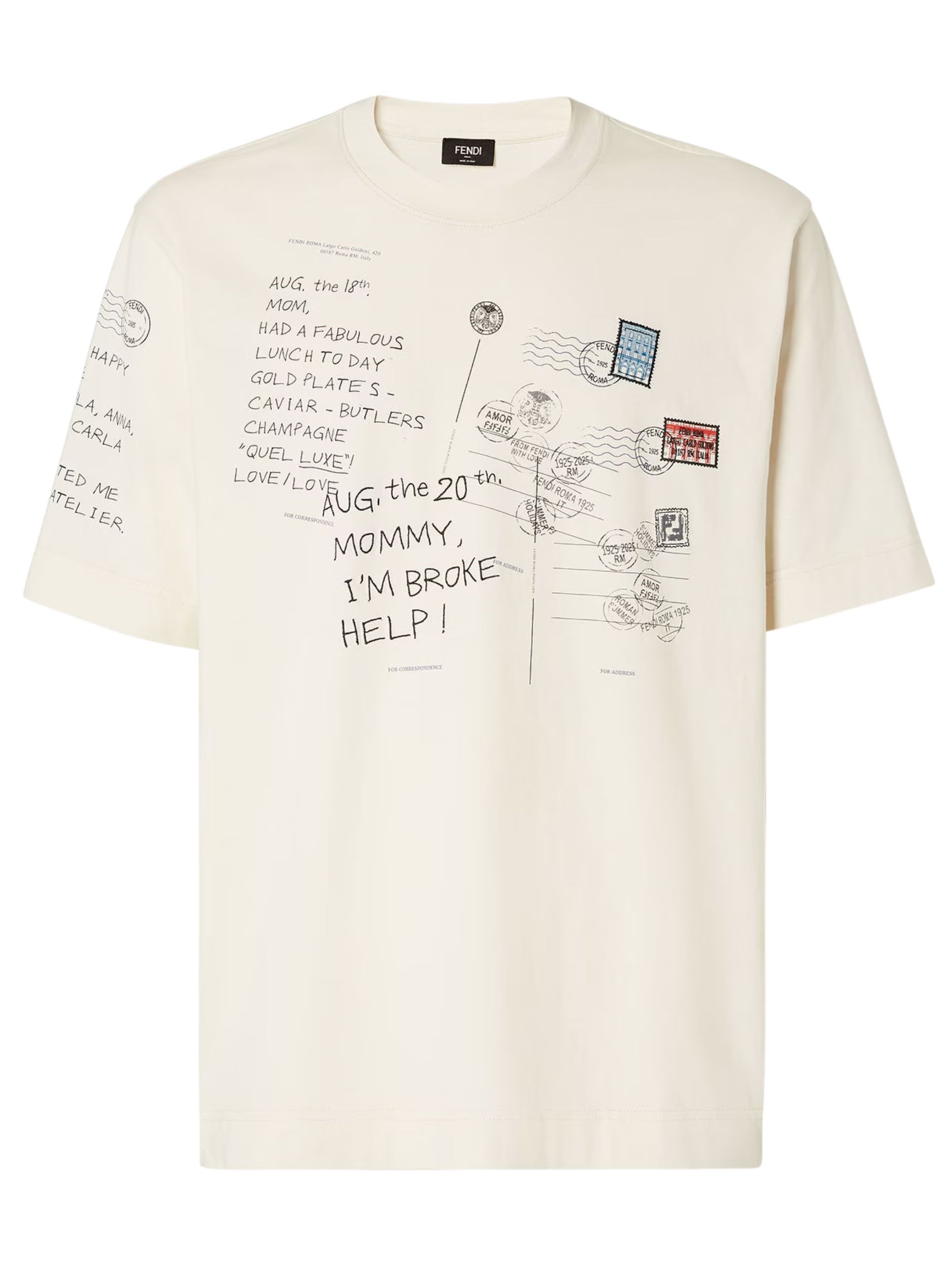 Fendi Printed T-shirt In White