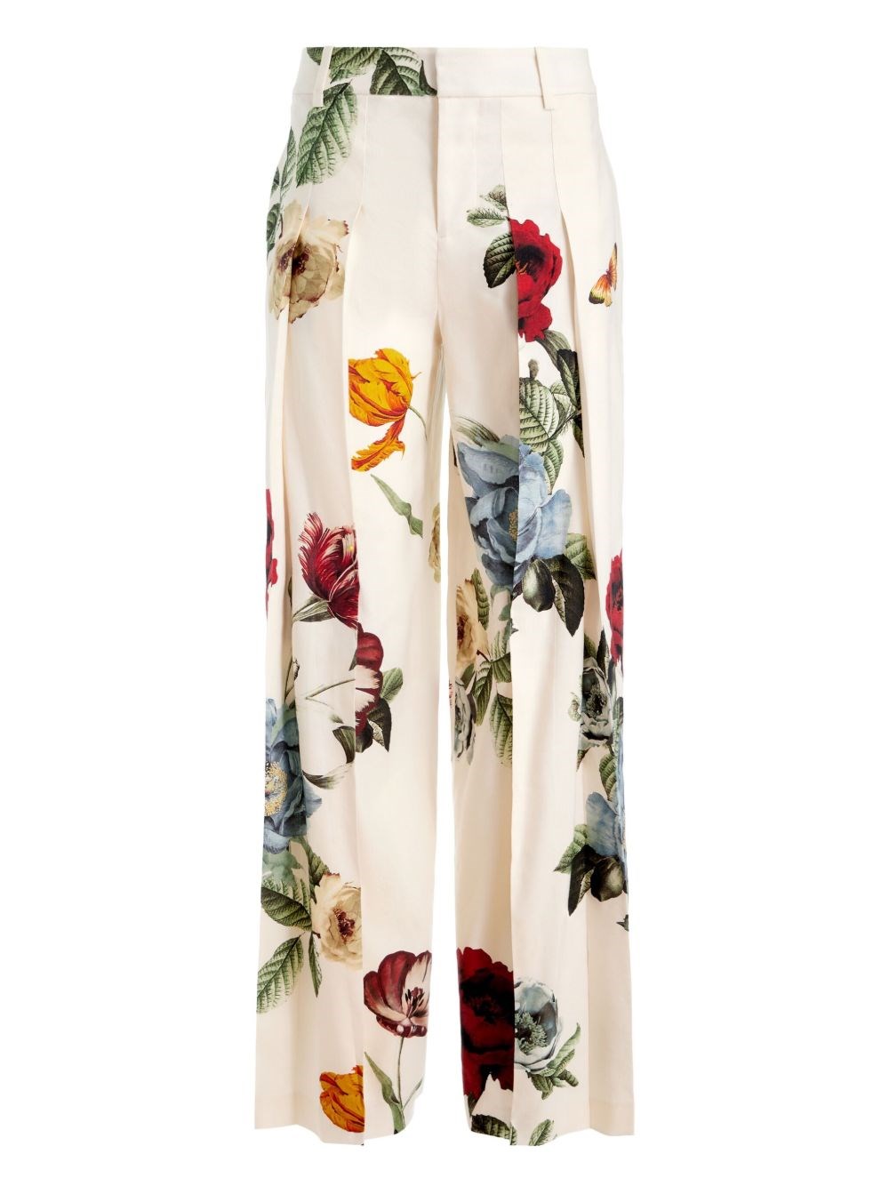 Alice And Olivia Alice+olivia Blaire Linen Blend Trousers In White