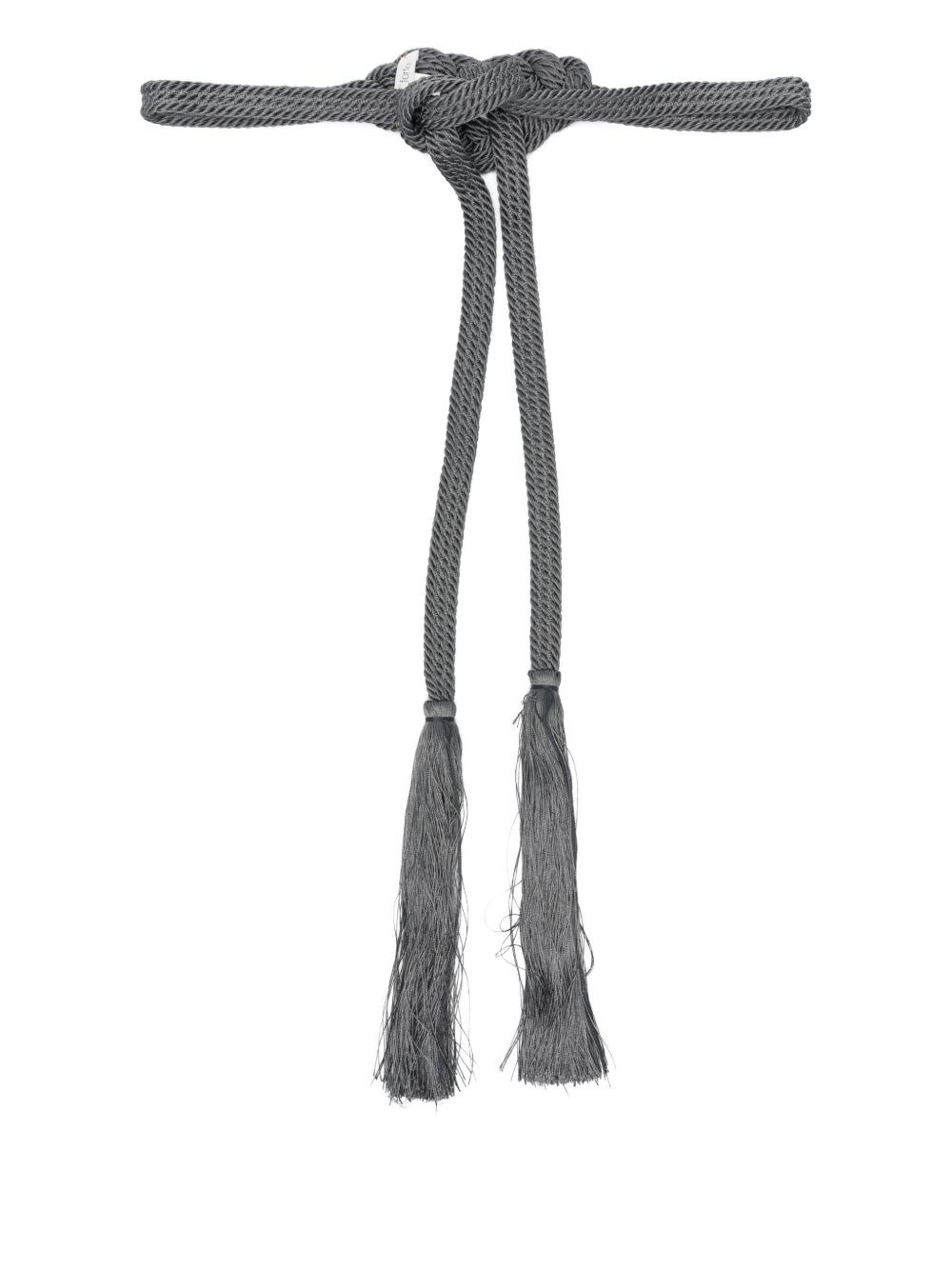 Forte Forte Braided Belt Tassel Ends In Gray